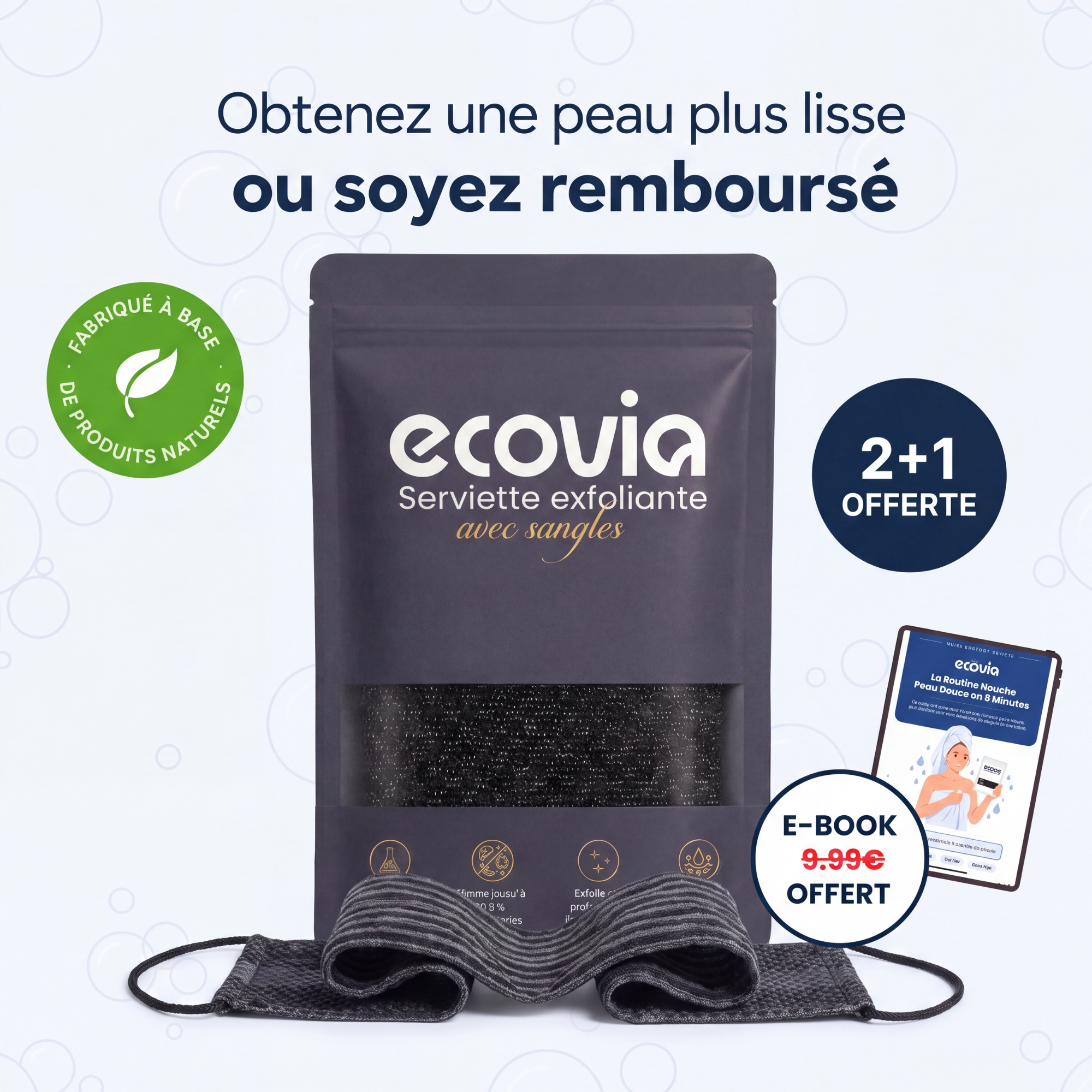 Serviette de douche exfoliante Ecovia France