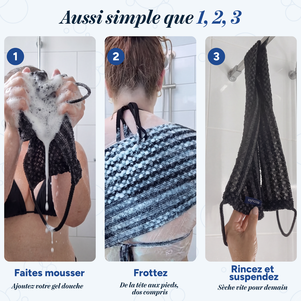Serviette de douche exfoliante Ecovia France